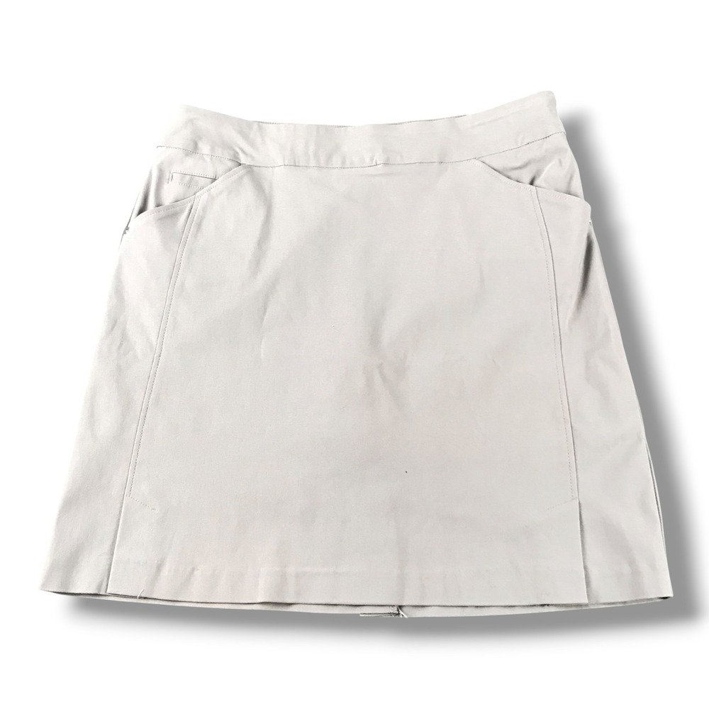 Tribal Sport Womens Gray Stretch Golf Skort Size 8 Style Pocketed 857